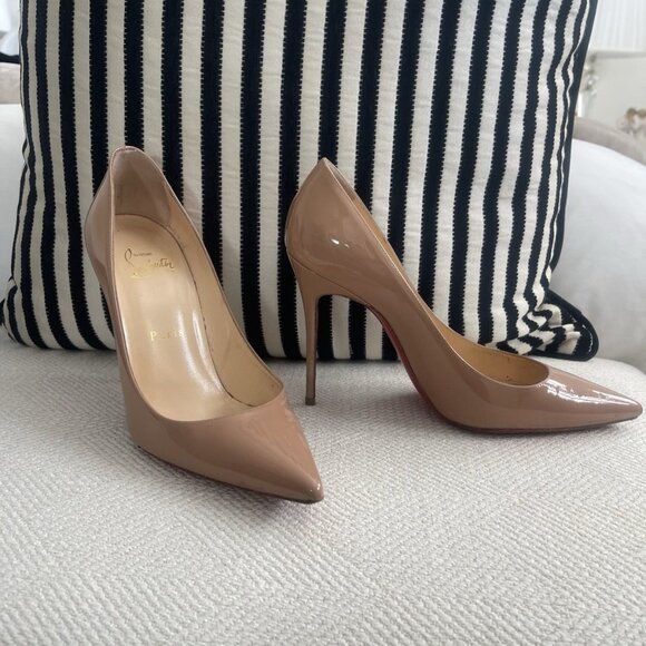 Christian Louboutin Nude Decollete Kate 554 100 Shoes - Picture 1 of 8